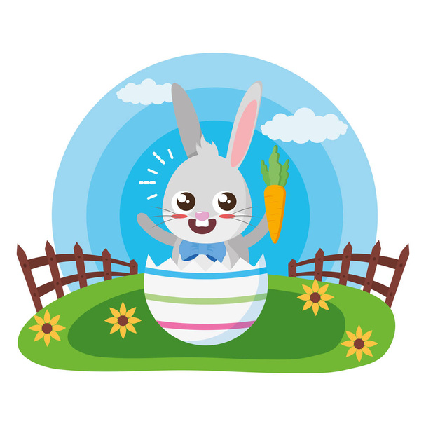 happy easter cute rabbit - Vector, Image