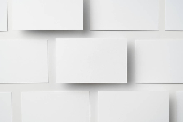 Empty business cards with copy space on white background  - Zdjęcie, obraz