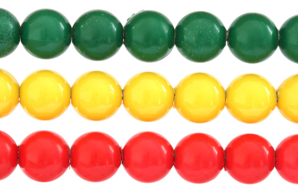 Linhas de bolas coloridas no ábaco
 - Foto, Imagem