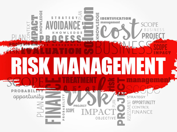 Risk Management Word хмарний колаж
 - Вектор, зображення