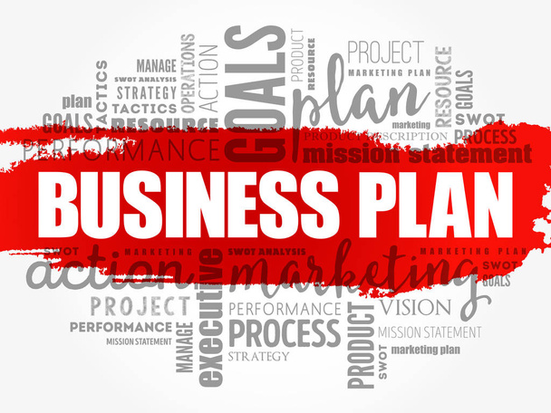 Collage di nube parola di Business Plan - Vettoriali, immagini