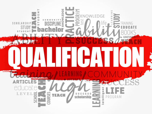 Qualification word cloud - Vector, Image