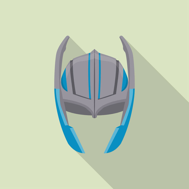 Helmet of warrior in a flat design. Vector illustration - Wektor, obraz