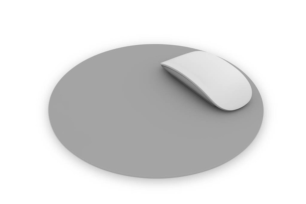 rounded mousepad 3d rendering isolated - Φωτογραφία, εικόνα