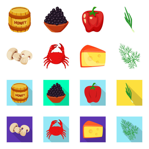 Vector design of taste and product sign. Collection of taste and cooking vector icon for stock. - Vettoriali, immagini
