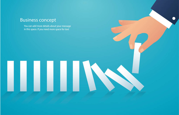 эффект домино. бизнес-концепция векторная иллюстрация EPS10
 - Вектор,изображение