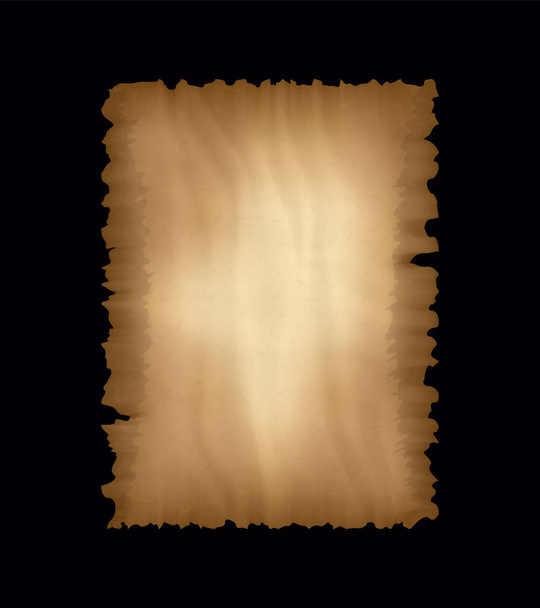 Ókori pergamen. Régi papirusz. Kézműves könyv. Függőleges szalagcím - Vektor, kép
