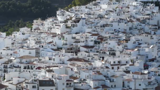 White houses in a panoramic view of a typical mediterranean town at sunset - Footage, Video