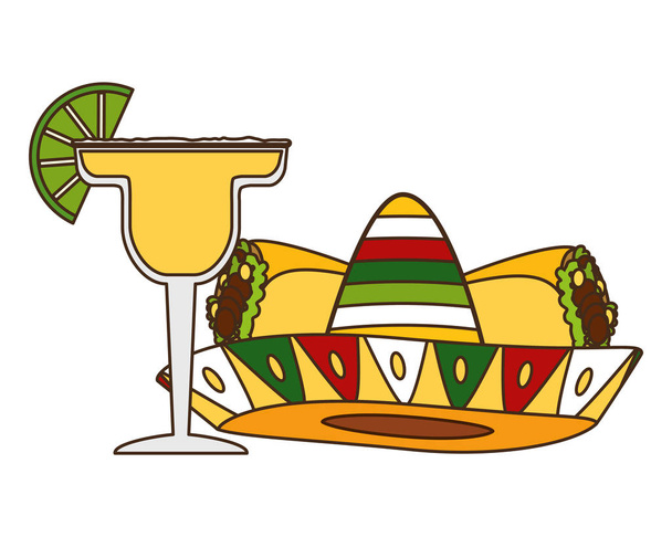 Μεξικάνικο καπέλο παραδοσιακό - Διάνυσμα, εικόνα