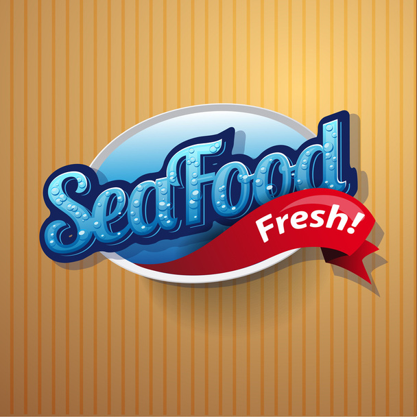 Вінтажний плакат для ресторану морепродуктів
. - Вектор, зображення