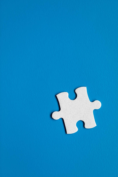 Closeup of jigsaw puzzle isolated. Missing jigsaw puzzle piece,  - Fotografie, Obrázek