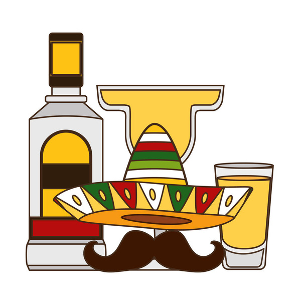 sombrero mexicano tequila
 - Vector, imagen