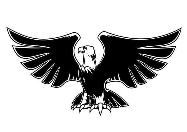 Majestic eagle with open wings - Vector, Imagen