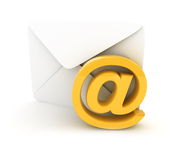e-mail έννοια 3d τετηγμένα απομονωμένες - Φωτογραφία, εικόνα