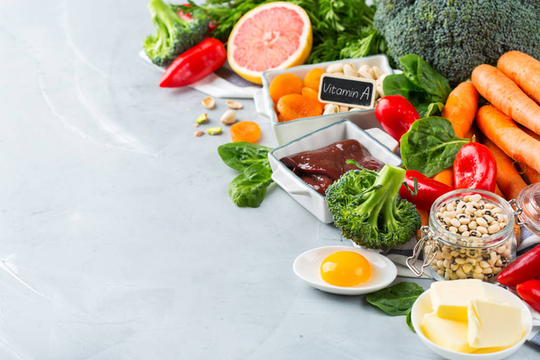 Сбалансированное чистое питание, пища, богатая витамином А
 - Фото, изображение
