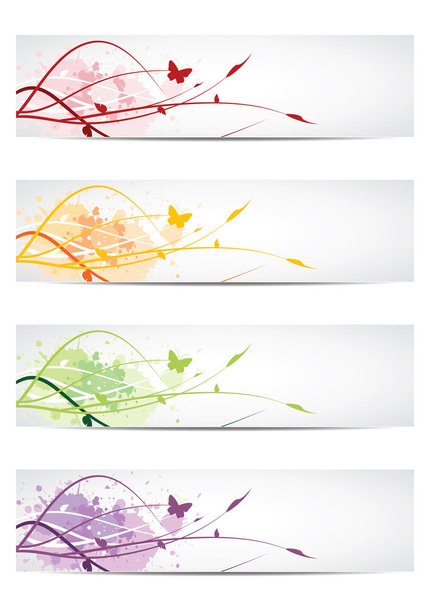 floral σχέδιο πανό - Διάνυσμα, εικόνα