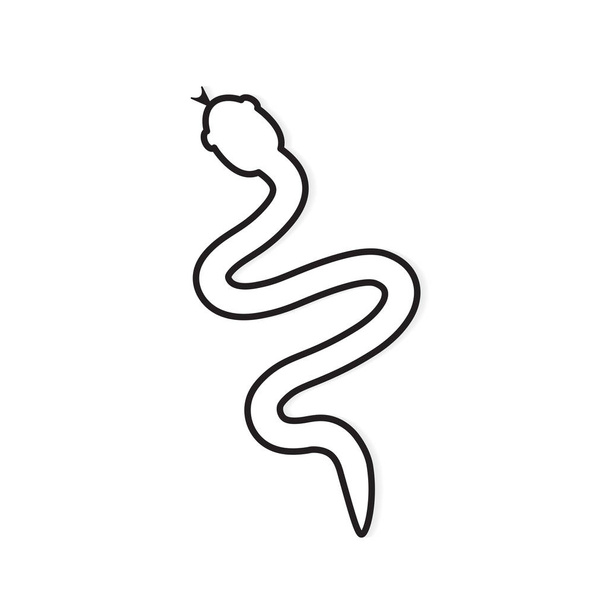 sürüngen yılan simgesi- vektör illüstrasyon - Vektör, Görsel