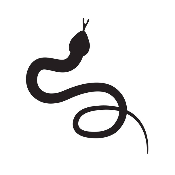 Иконно-векторная иллюстрация змеи-рептилии
 - Вектор,изображение