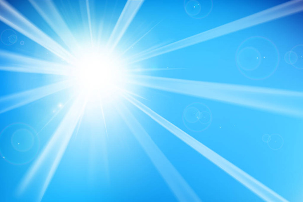 Абстрактный синий фон с солнечным светом 002
 - Вектор,изображение