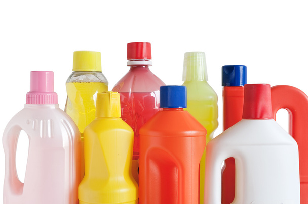 Frascos de detergente plástico
 - Foto, imagen