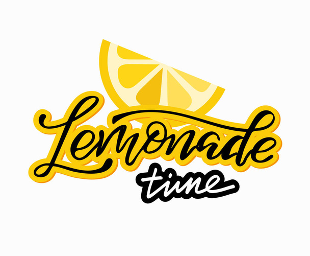 Лимонад - мальоване вручну каракулеве написання етикетки мистецтво з лимоном
 - Вектор, зображення