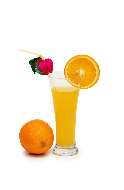 πορτοκαλί και χυμό απομονωθεί - Φωτογραφία, εικόνα