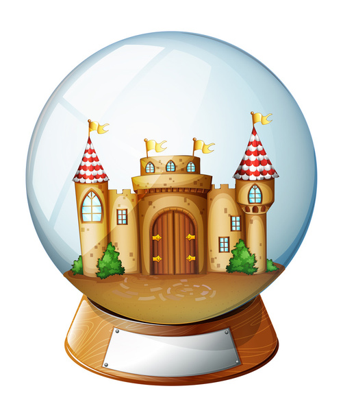 Un palacio dentro de la bola de cristal
 - Vector, imagen