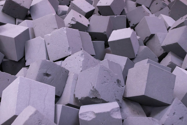 Gray foam cubes for children playing in the indoor activity park - Фото, изображение