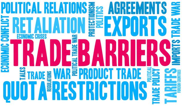 貿易障壁ワードクラウド - ベクター画像