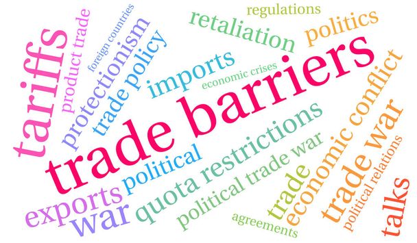Trade Barriers Word Cloud - Vector, Image