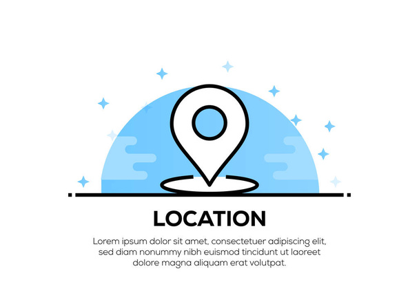Location Icon Konzept, Illustration  - Foto, Bild
