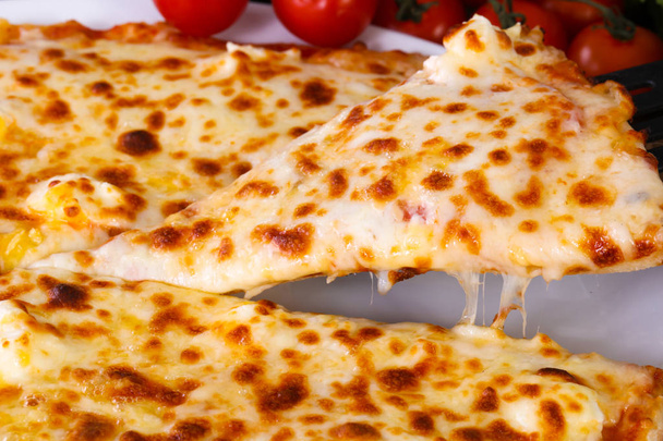 Four cheese pizza - Фото, изображение
