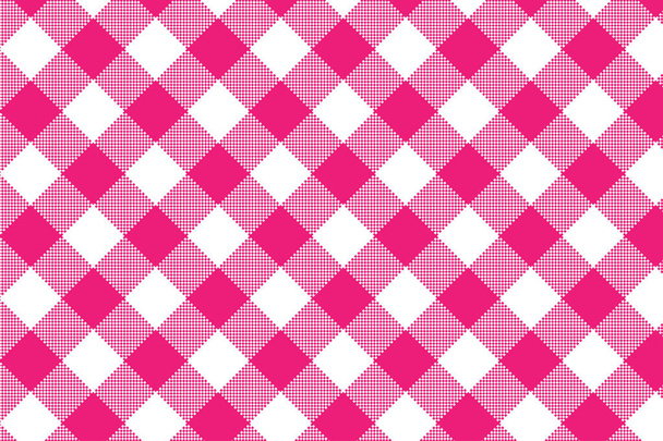 Vaaleanpunainen Gingham kuvio. Tekstuuri rhombus / neliöt - ruudullinen, pöytäliinat, vaatteet, paidat, mekot, paperi, vuodevaatteet, peitot, peitot ja muut tekstiilituotteet. Vektorikuvaus EPS 10
 - Vektori, kuva