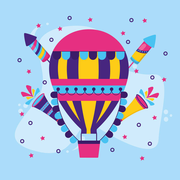 globo de aire caliente de carnaval
 - Vector, Imagen