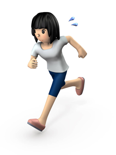 Young woman wearing sportswear. She enjoys running for good heal - Photo, Image