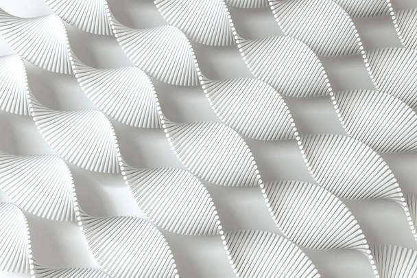 3D-Darstellung, die Spiraldna besteht aus Linien. - Foto, Bild