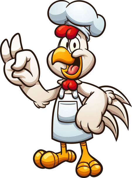 kucharz kurczak - Wektor, obraz