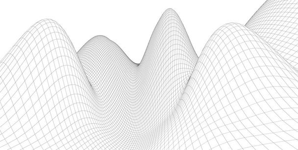 Абстрактна 3d рельєфна рама, 3d ілюстрація, зовнішня крива
 - Фото, зображення