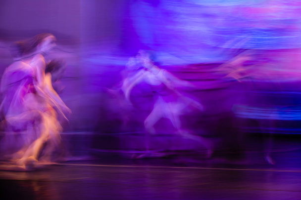 Abstract movement in the dance. Children ensemble. Moscow. Russi - 写真・画像