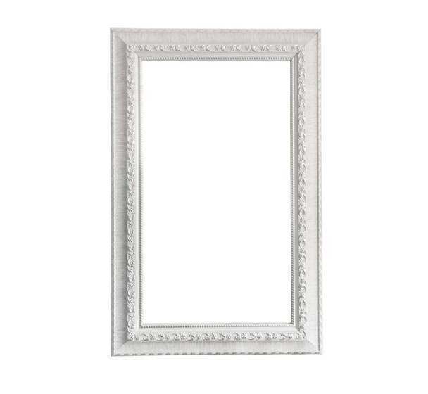 Vintage wit frame met lege ruimte, met uitknippad. - Foto, afbeelding