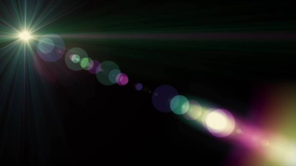 光光学レンズフレア光沢のあるボケイラストアートの背景新しい自然な照明ランプの光線効果カラフルな明るいストック画像 - 写真・画像