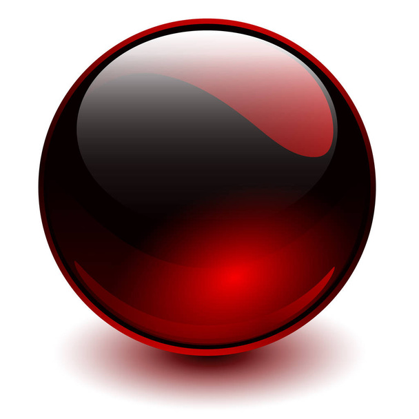 Glass sphere red - Vector, Imagen