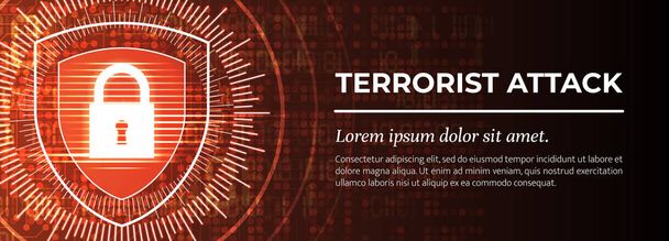 Terrorist Attack. The Red Modern Background. Vector. - Vector, Image