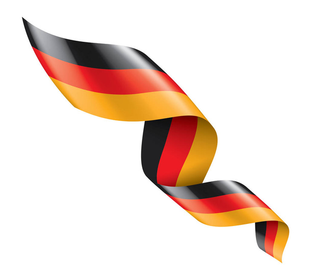 ドイツ国旗白い背景のベクトルイラスト - ベクター画像