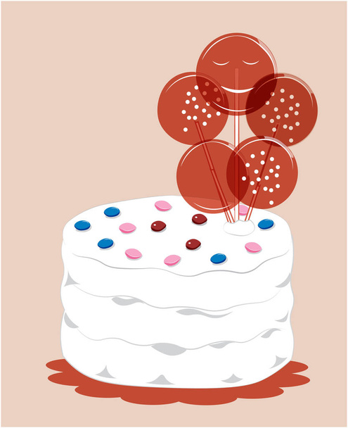 Happy Birthday cake - Вектор,изображение