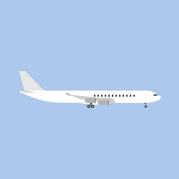 Airbus departure runway international white airliner side view f - Вектор,изображение