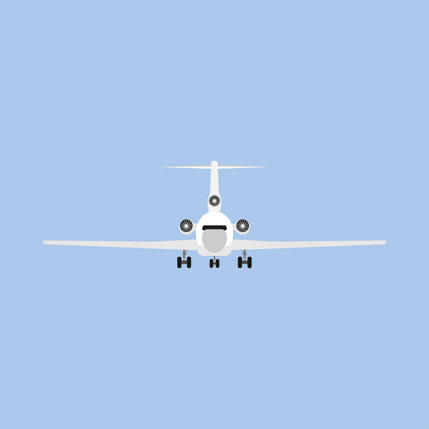 Jetliner tourism transportation illustration isolated flat icon  - Wektor, obraz