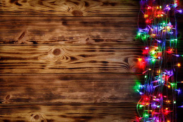 Karácsonyi fények fa háttér - Fotó, kép