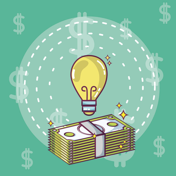 Money and ideas concept - Vector, Image