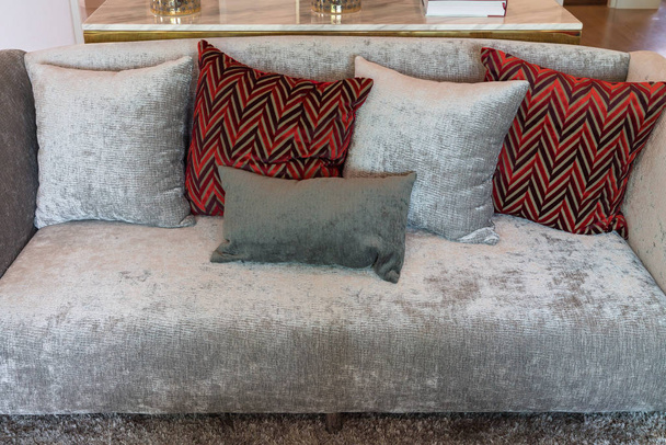 klasszikus kanapé párnákkal - Fotó, kép